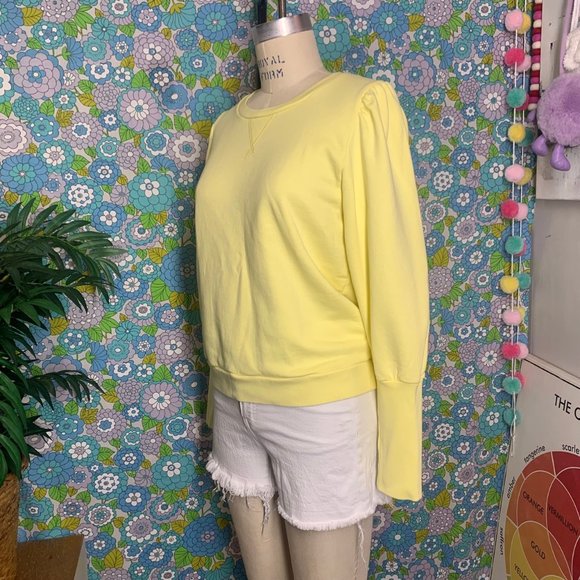 #NWOT# WYSE London Adele Sweatshirt in Lemon Yellow Size:1 - Picture 5 of 12